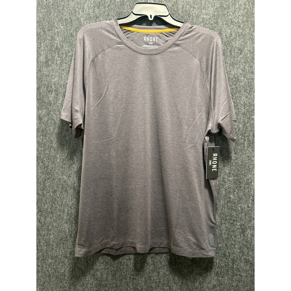 Rhone Atmosphere Tee Mens Large Asphalt Heather New Short Sleeve Workout Shirt